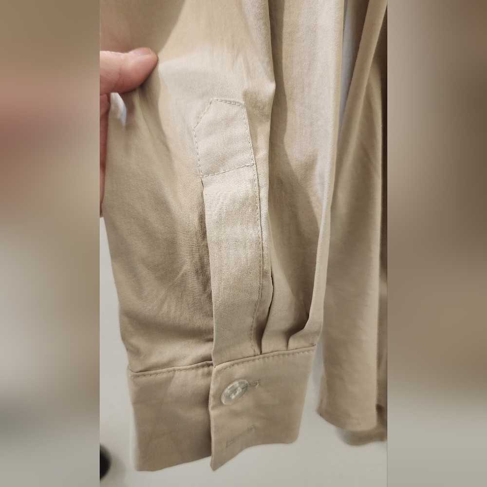 OW Collection Ella Shirt‎ Dress, Tan, Size Small. - Picture 5 of 11